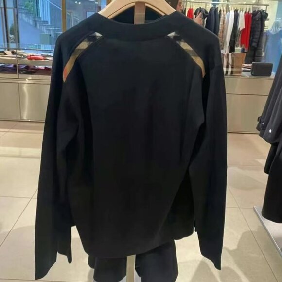 NWT Authentic BURBERRY Wool Cardigan BLACK - Picture 4 of 5